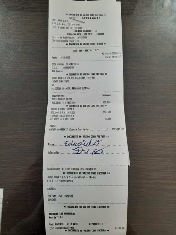 Comprobantes de Cuentas Corrientes