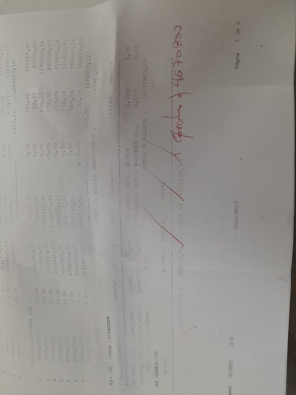 Correciones de Efectivo